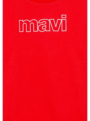 Mavi Logo Baskılı Kırmızı Sweatshırt6s10042-70477