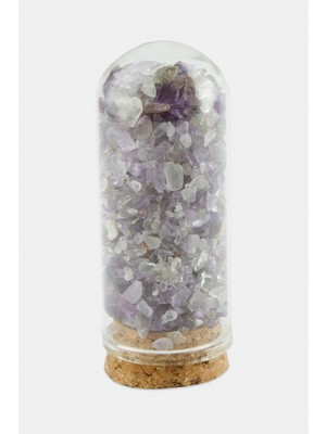 Ametist Taşı Cam Şişe Biblo