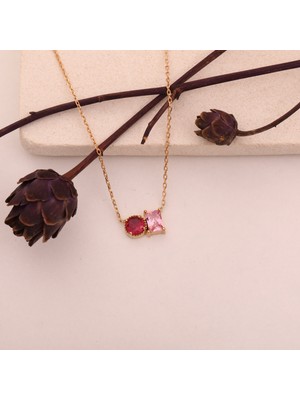 Nox Jewelry 925 Ayar Gümüş Sen ve Ben Doğum Taşı Kolye - CNS00595