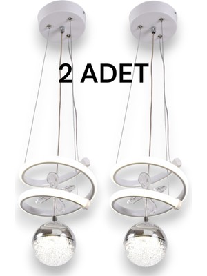 Woodhub Helezon Kampanyalı Ledli 2 Adet Modern Avize