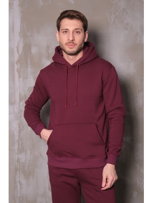 %100 Pamuk Kapüşonlu Sweatshirt ve Jogger Eşofman Takımı