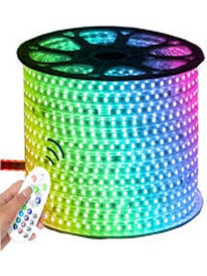 Yuled 220VSİLİKONLU Rgb 5 Metre+Güçkumandası