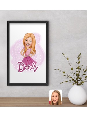Bk Gift Kişiye Özel Barbie Karikatürlü Dekoratif Ahşap Siyah Çerçeveli Tablo-1, Barbie Filmi, Barbie  Eşya, Arkadaşa