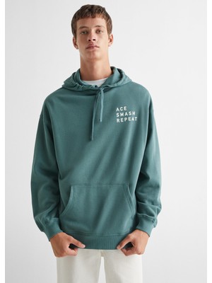 Mango Baskılı Mesajlı Sweatshirt