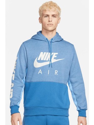 Nike Air Swoosh League Hoodie Kapüşonlu Erkek Sweatshirt Mavi