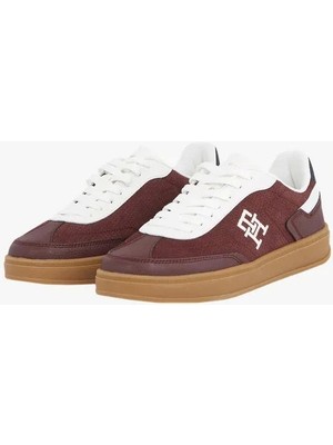 Tommy Hilfiger Erkek Bordo Heritage Sneaker