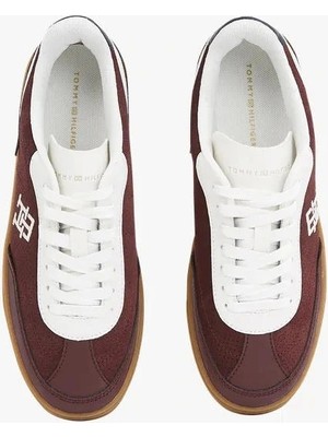 Tommy Hilfiger Erkek Bordo Heritage Sneaker