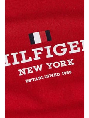 Tommy Hilfiger Logolu Erkek Kırmızı T-Shirt