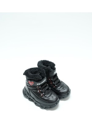 Twingo Içi Yünlü Erkek Çocuk Bot, Siyah (Ladik)