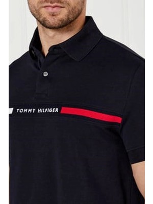 Tommy Hilfiger Erkek Lacivert Polo Yaka T-Shirt