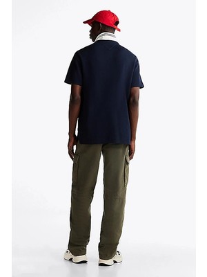 Tommy Hilfiger Erkek Lacivert Regular Fit Polo Yaka T-Shirt