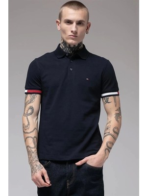 Tommy Hilfiger Erkek Lacivert Polo Yaka T-Shirt