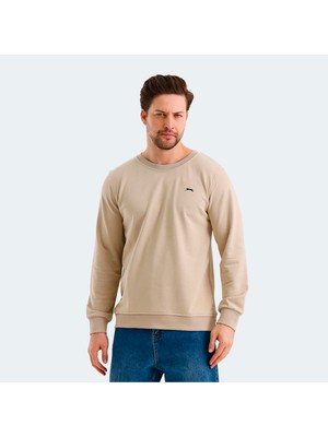 Slazenger ORVAR IN Erkek Sweatshirt Bej