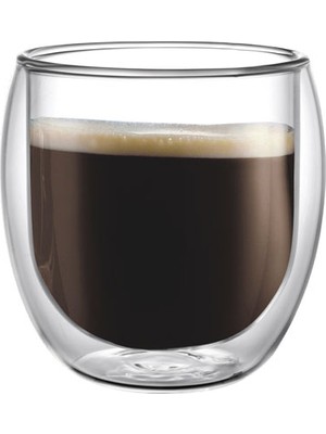 Leggno Vetro Borosilikat Çift Camlı Espresso Bardağı 100 Ml (2 Adet)