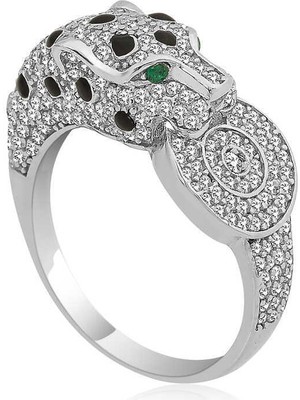 Gumush ​Gümüş Kaplan Figürlü Bayan Yüzük