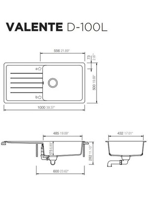 Ukinox Evye Valente D-100L Beyaz Granit