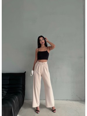 Kadın Cırt Kapama Bol Paça Palazzo Pantolon