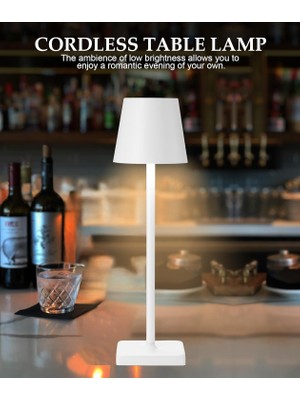 CoverZone 38 cm  Modern Masa Lambası Oturma Odası Başucu Lambası Restoran Bar Kitap Okuma Işığı Masa Lambası USB Şarj Edilebilir Masa Lambası Aydınlatma Lmp5