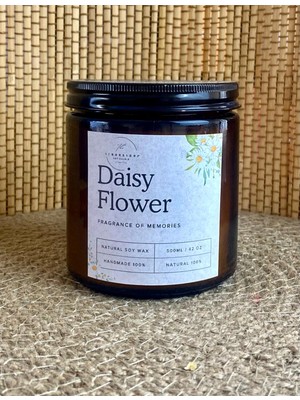 Stworkshop Yılbaşı Özel : Daisy Flower Papatya Kokulu Büyük Mum, Taze ve Yatıştırıcı Papatya Esansı Malzeme:  Doğal Vegan Soya Wa x  Ağırlık: 340 gr (Büyük Boy)