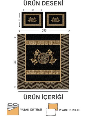 Doruklar Home Collection Kapitoneli Pamuk Dolgulu Kadife Kumaş Modern Desenli Premium Kalite Yatak Örtüsü Seti