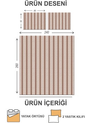 Doruklar Home Collection Kapitoneli Pamuk Dolgulu Kadife Kumaş Modern Desenli Premium Kalite Yatak Örtüsü Seti