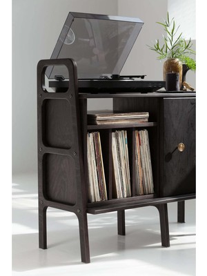 Woodesk Black Masif Ahşap, 100 x 90, Dolap ve Pikap Standı, Siyah Renk, CPT4689-100