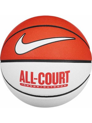 Nike Everday All Court 8P Deflated 7 Numara Unisex Basketbol Topu Beyaz/Kırmızı Modeli