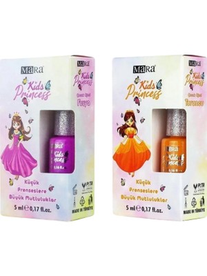 Mara Kids Princess Fuşya -Turuncu 2 Li Oje