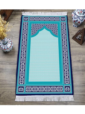 Doruklar Home Collection Dijital Baskı Kaymaz Taban Yıkanabilir Püsküllü Seccade