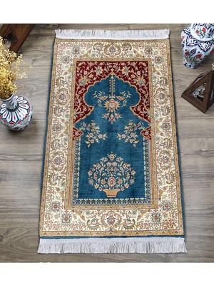 Doruklar Home Collection Dijital Baskı Kaymaz Taban Yıkanabilir Püsküllü Seccade