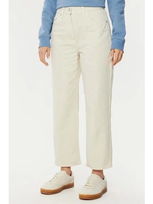 Tommy Jeans Kadın Beyaz Yüksek Bel Kot Pantolon