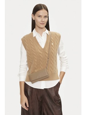 Kadın Ck Günlük Cüzdan Çapraz Çanta Small Accessories - Kahverengi