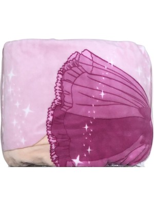 Sarar Soft Tek Kişilik Çocuk Kalın Princess Pembe Battaniye 2.5 kg