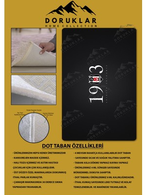 Doruklar Home Collection Kaymaz Taban Makinada Yıkanabilir Dijital Baskı Dekoratif Modern Desenli Genç ve Çocuk Odası Halısı