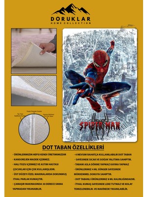 Kaymaz Taban Yıkanabilir Spider Man Desenli Çocuk Halısı