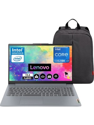 Lenovo Ideapad Slim 3 Intel Core I7-13620H 16GB 512GB SSD Windows 11 Pro 16" Taşınabilir Bilgisayar Snertech Çantalı