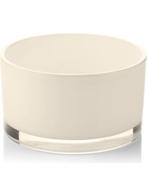 1 Adet Krem Iç Boyama Oval Cam Bardak - Doluma Uygun