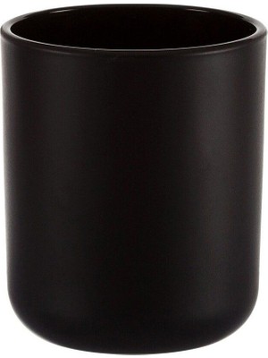 Siyah Dış Boyama Düz Cam Bardak - Doluma Uygun