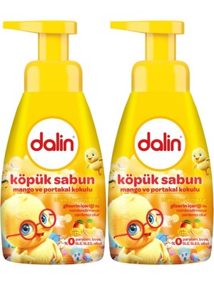 Dalin Köpük Sabun 200ML Mango ve Portakal Kokulu Çoçuklarınız Için (2 Li Set)