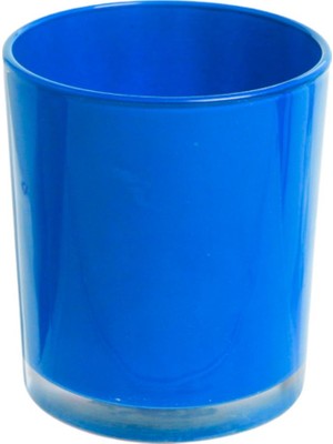 Mavi Pastel Renk Cam Mumluk - Iç Boyama - Doluma Uygun