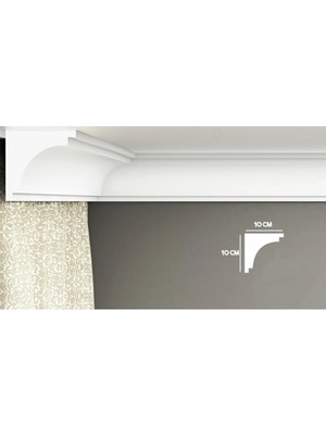 Hazır Korniş Önü Strafor Kartonpiyer Klk-4 10*10CM 2 Adet (4 Metre)