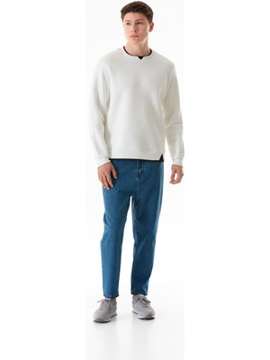 3 Iplik Basic Bisiklet Yaka Sweatshirt