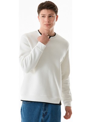 3 Iplik Basic Bisiklet Yaka Sweatshirt