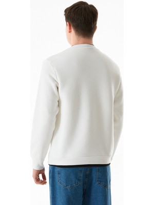 3 Iplik Basic Bisiklet Yaka Sweatshirt