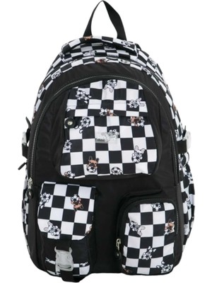 Uniquetrenders Unisex Su Geçirmez Damalı Renkli Sırt Çantası  Okul Çantası