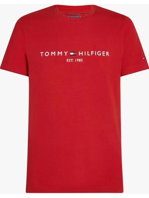 Tommy Hilfiger Erkek Kırmızı Slim Fit T-Shirt