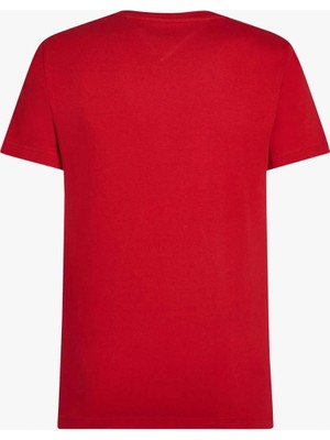 Tommy Hilfiger Erkek Kırmızı Slim Fit T-Shirt