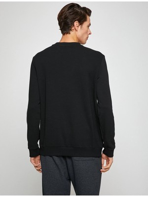 Koton Basic Bisiklet Yaka Sweatshirt Uzun Kollu