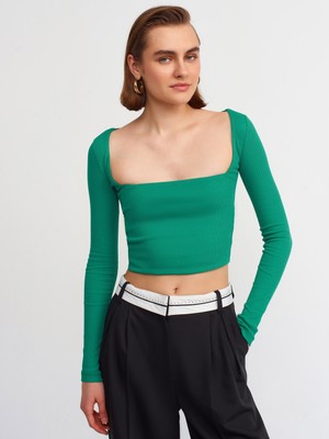 Dilvin Fitilli Uzun Kollu Top