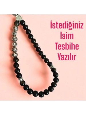 Mga Doğaltaş Gold Obsidyen Tesbih Isme Özel Tesbih Kişisel Hediye Özel Doğal Taş Tesbih Isme Özel Tesbih